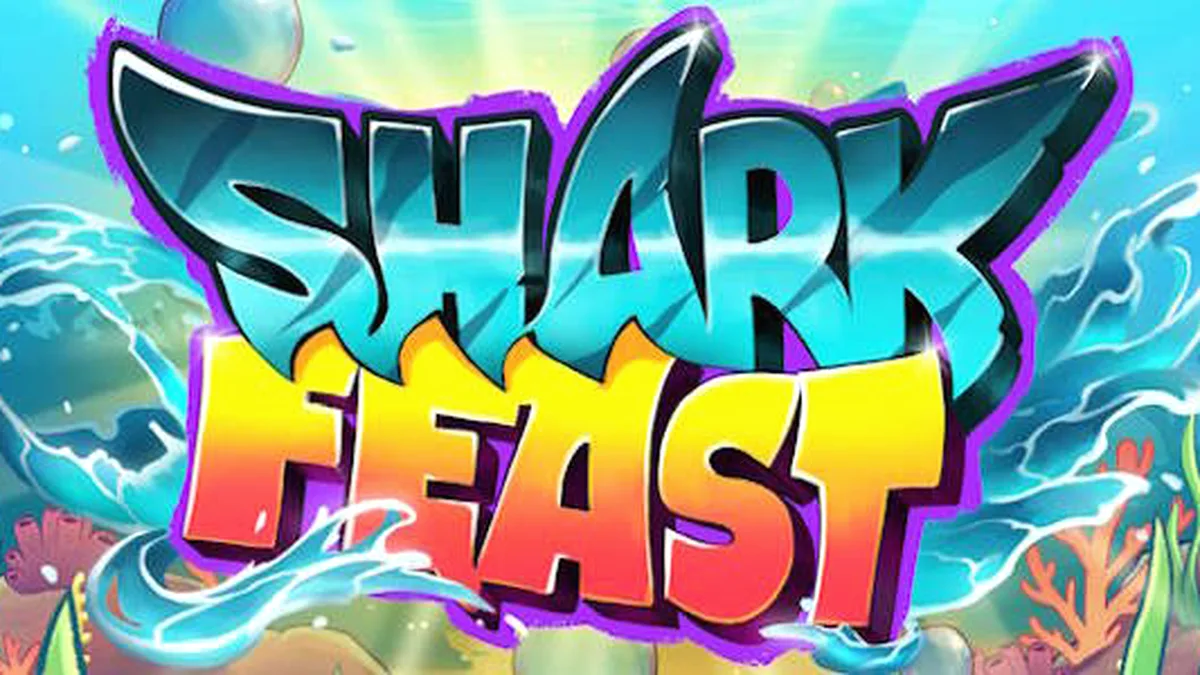 Pemandangan bawah laut yang meriah dalam permainan slot Shark Feast